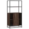 vidaXL Highboard Brown Oak 68x35x139 cm Engineered Wood and Metal