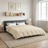 vidaXL Winter Duvet Quilted Cream 220 x 260 cm Microfiber