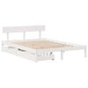 vidaXL Bed Frame without Mattress White 140x200 cm Solid Wood Pine