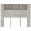 vidaXL Headboard Cabinet Concrete Grey 140x18.5x104.5 cm