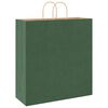 vidaXL Paper Bags 50 pcs with Handles Green 45x17x48 cm