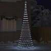 vidaXL LED Christmas Tree Cool White 138.5 x 138.5 x 399 cm Metal