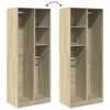 vidaXL Wardrobe Sonoma Oak 80x50x200 cm Engineered Wood