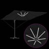 vidaXL Parasol Black 286 x 285 x 270 cm Aluminium