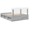 vidaXL Bed Frame Grey Sonoma 150 x 200 cm Solid Pine Wood