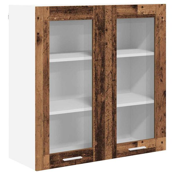 vidaXL Hanging Cabinet Old Wood 80 x 31 x 80 cm Engineered Wood