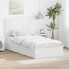 vidaXL Storage Bed with Headboard White 90 x 200 cm Engineered Wood