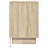 vidaXL Bedside Cabinet with LED Lights&nbsp;Sonoma Oak 38x34x50 cm