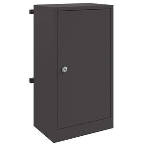vidaXL Mailbox with Storage with Door Black 30 x 20 x 55 cm Steel