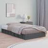 vidaXL Bed Frame without Mattress Grey 135x190 cm Double Double Solid Wood