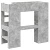 vidaXL Loft Bed Frame with Desk with Storage Concrete Grey 75 x 190 cm