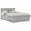 vidaXL Bed Frame Grey Sonoma 160 x 200 cm Engineered Wood