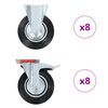 vidaXL 16 pcs Casters 200 mm