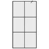 vidaXL Walk-in Shower Wall with Clear ESG Glass 100x195 cm Black