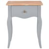 vidaXL Nightstand Grey and Brown 40x30x50 cm Solid Pine Wood