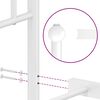 vidaXL Metal Bed Frame without Mattress with Footboard White 200x200cm