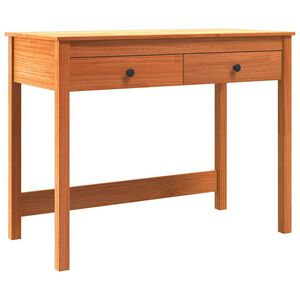 vidaXL Desk with Drawer Max Brown 100 x 50 x 78 cm Solid Pine Wood