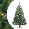vidaXL Artificial Hinged Christmas Tree Green 150 cm PVC and Metal