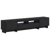 vidaXL 5 Piece LED TV Cabinet Black Engineered Wood