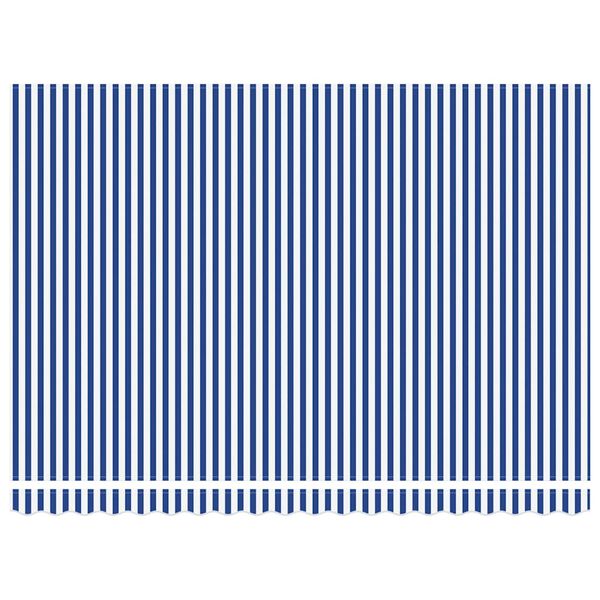 vidaXL Retractable Awning Blue and White 4x3 m Fabric and Aluminium