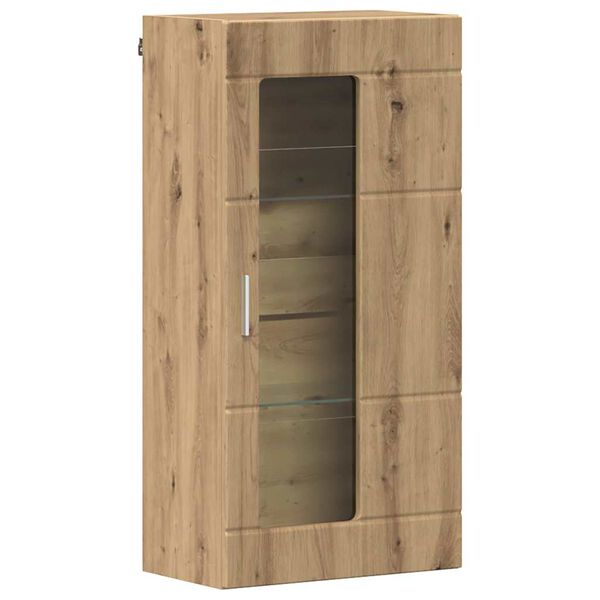 vidaXL Wall-mounted Cabinet with Storage Artisan oak 55 x 29 x 100 cm