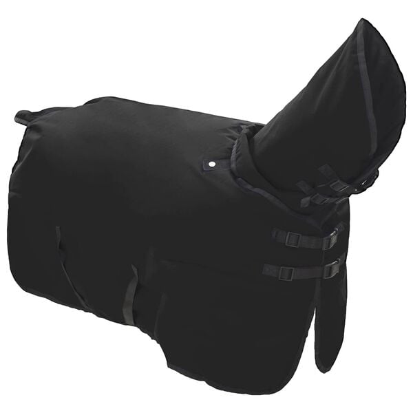 vidaXL Horse Blanket Full Black 145 cm Polyester