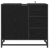 vidaXL Bathroom Cabinet Black Oak 65 x 33 x 60 cm Engineered Wood