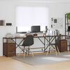 vidaXL Desk with Drawer Brown Oak 182 x 101 x 87.5 cm Engineered Wood