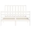 vidaXL Bed Frame without Mattress White 140x190 cm Solid Wood Pine