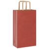 vidaXL Paper Bags 250 pcs with Handles Red 21x11x36 cm