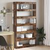 vidaXL Book Cabinet Smoked Oak 100 x 30 x 198 cm Engineered Wood