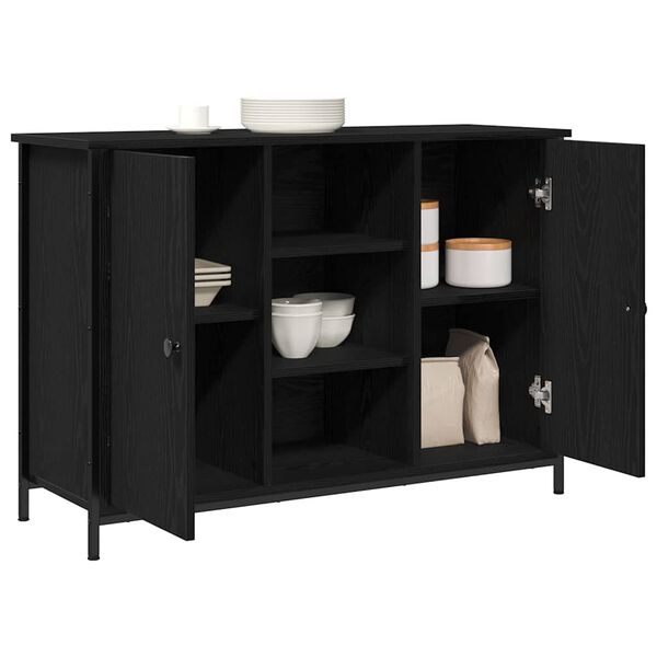 vidaXL Sideboard Black Oak 100 x 35 x 70 cm