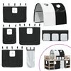 vidaXL Kids' Loft Bed with Tunnel without Mattress White&Black 90x190cm