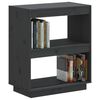 vidaXL Book Cabinet Grey 60x35x71 cm Solid Wood Pine