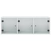 vidaXL Wall Cabinet with Glass Doors White 102x37x35 cm