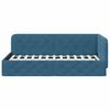 vidaXL Corner Bed Frame with Headboard Blue 100 x 200 cm Velvet