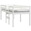 vidaXL High Sleeper Bed without Mattress White 80x200 cm Solid Wood Pine