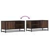 vidaXL TV Cabinet Brown Oak 80x34.5x40 cm Engineered Wood and Metal