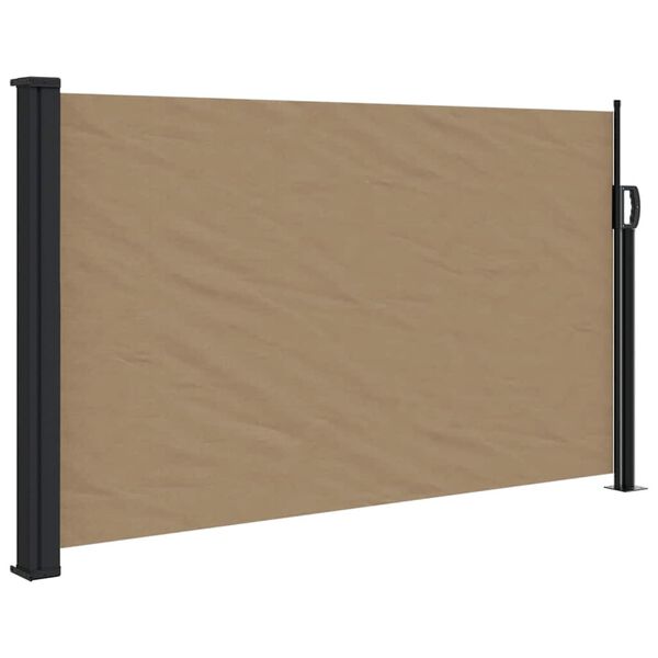 vidaXL Retractable Side Awning Taupe 120x500 cm