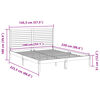 vidaXL Extra Long Bed Frame without Mattress 140x220 cm Solid Wood