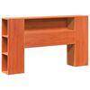 vidaXL Bookcase Bed without Mattress Wax Brown 140x190cm Solid Wood Pine