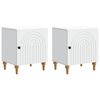 vidaXL Bedside Cabinet 2 pcs White 43 x 34.5 x 50 cm Engineered Wood