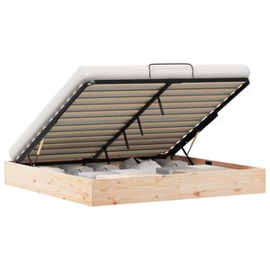 vidaXL Ottoman Bed Frame with Storage Natural 180 x 200 cm