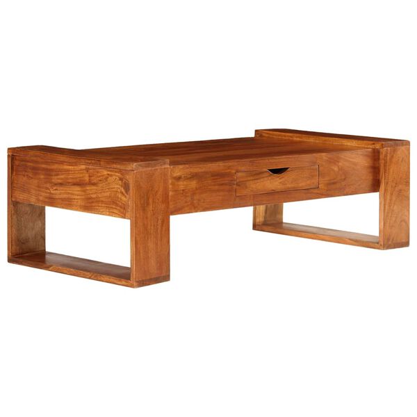 vidaXL Coffee Table Solid Acacia Wood 100x50x30 cm Brown