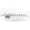vidaXL Bed Frame without Mattress White 160x200 cm Solid Wood Pine