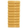 vidaXL Premium Hand Towels "SOLUND" 10 pcs Gold 50x100 cm 600 gsm