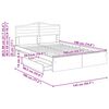 vidaXL Storage Bed with Headboard Black 140 x 190 cm Engineered Wood