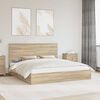 vidaXL Storage Bed with Drawer Sonoma Oak 180 x 200 cm Engineered Wood