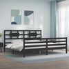 vidaXL Bed Frame without Mattress Black 200x200 cm Solid Wood