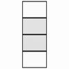 vidaXL Sliding Door Black 76x205 cm Tempered Glass and Aluminium